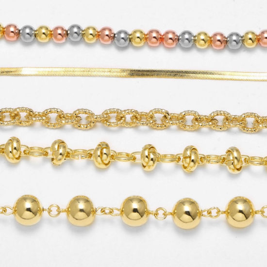 Image de 1 Pièce Colliers En Gros Chaînes en Laiton Multicolore