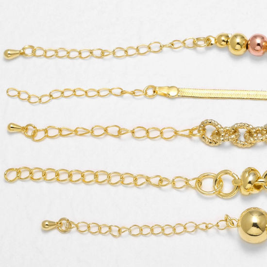 Image de 1 Pièce Colliers En Gros Chaînes en Laiton Multicolore