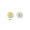 Picture of Brass Beads Caps Wholesale Round Multicolor Clear Rhinestone (Fit Beads Size: 12mm Dia.) 9mm Dia.
