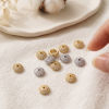 Picture of Brass Beads Caps Wholesale Round Multicolor Clear Rhinestone (Fit Beads Size: 12mm Dia.) 9mm Dia.