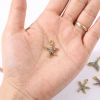 Picture of 2 PCs Eco-friendly PVD 304 Stainless Steel Ocean Jewelry Charms Wholesale 18K Gold Plated Starfish Fishtail Micro Pave Multicolor Rhinestone