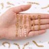 Picture of 2 PCs Eco-friendly PVD Waterproof Anti-Tarnish Hypoallergenic 304 Stainless Steel Bikini Strap Clip On Charms Pendants For Beach Jewelry Making Wholesale 18K Real Gold Plated Link Chain