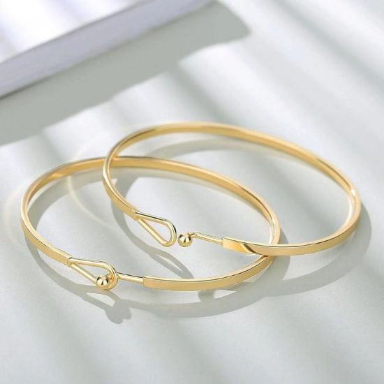 Image de 1 Pièce Bracelets En Gros en Laiton Multicolore 6.2cm Dia.