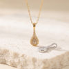 Picture of 1 Piece Eco-friendly Brass 3D Charms Wholesale, Spoon Real Gold Plated Micro Pave Clear Cubic Zirconia 27mm x 10mm