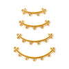 Picture of 5 PCs Eco-friendly PVD 304 Stainless Steel Connectors Charms Pendants Wholesale 18K Real Gold Plated Arc