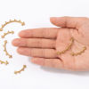 Picture of 5 PCs Eco-friendly PVD 304 Stainless Steel Connectors Charms Pendants Wholesale 18K Real Gold Plated Arc