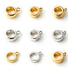 Picture of 3 PCs Eco-friendly 316 Stainless Steel Bail Beads With Loop For DIY Jewelry Making Findings Wholesale Round 11mm x 8mm