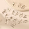 Picture of 5 PCs Eco-friendly PVD 304 Stainless Steel Capital Alphabet Initial Letter Name Charms Wholesale Mirror Polishing 11mm x 7mm