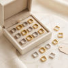Picture of 10 PCs Brass Beads Frames Wholesale Square Multicolor