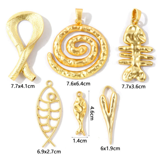 Picture of 1 Piece Zinc Based Alloy Pendants Wholesale Matt Gold