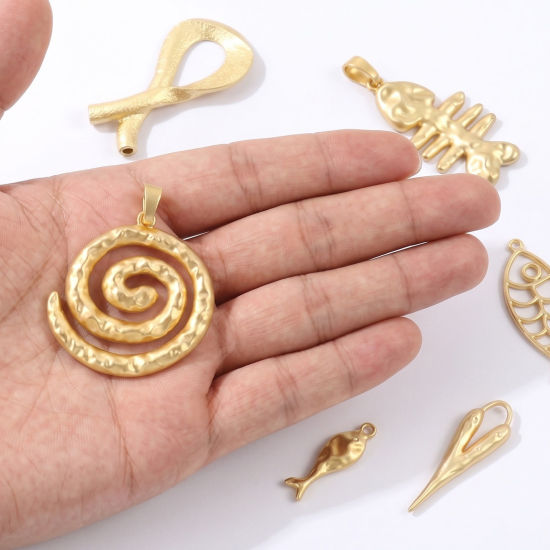 Picture of 1 Piece Zinc Based Alloy Pendants Wholesale Matt Gold