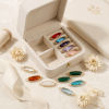 Picture of 5 PCs Brass & Glass Connectors Charms Pendants Wholesale Gold Plated Oval 29mm x 8mm