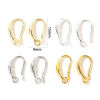 Picture of 10 PCs Eco-friendly Brass Simple Ear Wire Hooks Earrings For DIY Jewelry Making Accessories Wholesale Real Gold Plated With Open Loop Post/ Wire Size: 0.8mm(20 gauge)