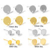 Picture of 4 PCs Brass Simple Ear Post Stud Earring For DIY Jewelry Making Accessories Wholesale Multicolor With Loop Post/ Wire Size: 0.8mm(20 gauge)