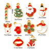 Picture of 2 PCs Eco-friendly PVD Waterproof Anti-Tarnish Hypoallergenic 304 Stainless Steel Christmas Charms Wholesale 18K Real Gold Plated Enamel Glitter