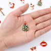Picture of 2 PCs Eco-friendly PVD Waterproof Anti-Tarnish Hypoallergenic 304 Stainless Steel Christmas Charms Wholesale 18K Real Gold Plated Enamel Glitter