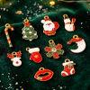 Picture of 2 PCs Eco-friendly PVD Waterproof Anti-Tarnish Hypoallergenic 304 Stainless Steel Christmas Charms Wholesale 18K Real Gold Plated Enamel Glitter