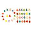 Picture of 1 Piece Eco-friendly Brass & Glass Geometric Charms Wholesale, Drop 18K Real Gold Plated 28mm x 13mm