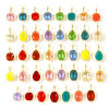 Picture of 1 Piece Eco-friendly Brass & Glass Geometric Charms Wholesale, Drop 18K Real Gold Plated 28mm x 13mm
