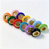 Picture of 1 Piece Brass European Style Large Hole Charm Beads Wholesale 18K Gold Plated Multicolor Abacus Enamel 10mm x 3mm, Hole: Approx 4mm
