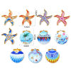 Picture of 1 Piece Eco-friendly PVD Waterproof Anti-Tarnish Hypoallergenic 304 Stainless Steel Ocean Jewelry Charms Wholesale 18K Real Gold Plated Printed