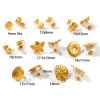 Picture of 1 Pair Eco-friendly PVD Waterproof Anti-Tarnish Hypoallergenic 304 Stainless Steel Simple Ear Post Stud Earring For DIY Jewelry Making Accessories Wholesale 18K Real Gold Plated With Loop Post/ Wire Size: 0.6mm(22 gauge)