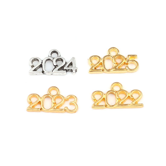 Picture of Zinc Based Alloy Year Charms Multicolor Number
