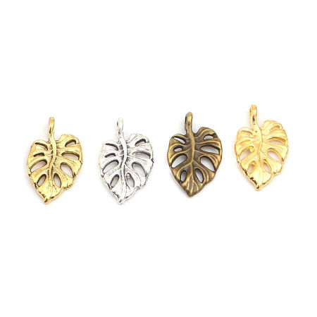 Zinc Based Alloy Pendants Monstera