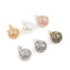 Imagen de Zinc Based Alloy Pendants Round Disc Filigree