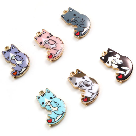 Immagine di Zinc Based Alloy Pendants Cat Animal