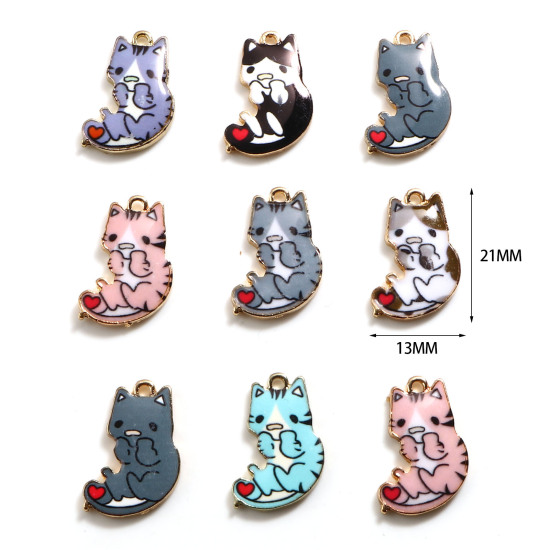 Immagine di Zinc Based Alloy Pendants Cat Animal