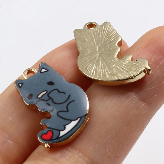 Immagine di Zinc Based Alloy Pendants Cat Animal