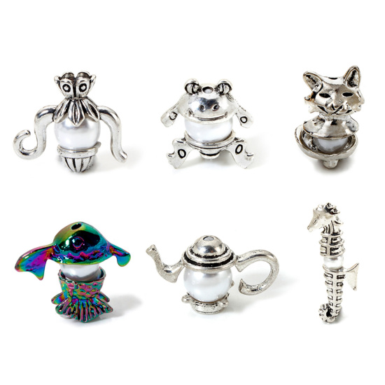 Image de Coupelles en Alliage de Zinc Animal Multicolore