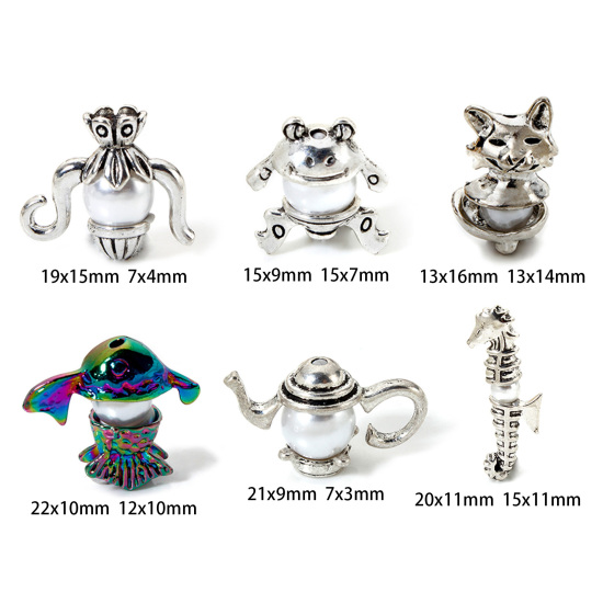 Image de Coupelles en Alliage de Zinc Animal Multicolore