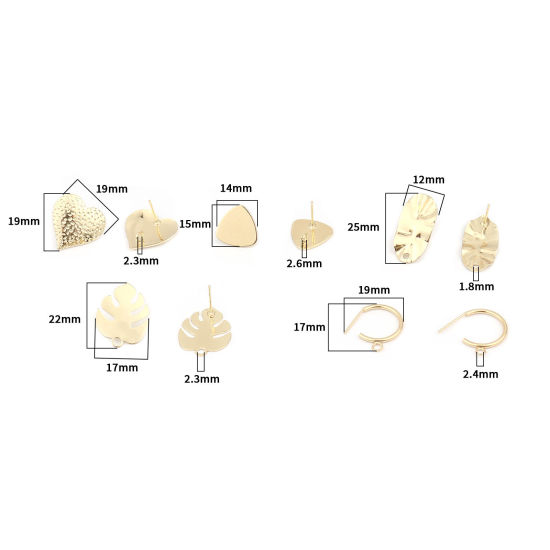 Picture of Zinc Based Alloy Ear Post Stud Earrings Findings