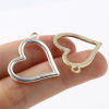 Picture of Zinc Based Alloy Charms Heart Multicolor 25mm x 21mm, 30 PCs