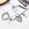 Picture of Zinc Based Alloy Toggle Clasps Antique Silver Color 10 Sets