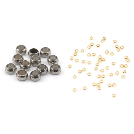 Perles à Écraser en Acier Inoxydable