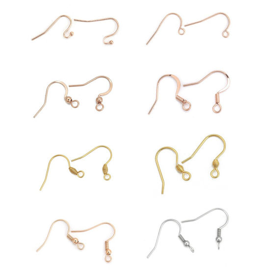 Picture of Stainless Steel Ear Wire Hooks Earring Multicolor With Loop