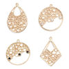 Bild von Messing Charms 18K Echtgold plattiert Geometrie