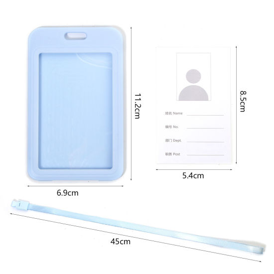 Image de 12 Pcs Protèges Cartes Simple en Polyester & PVC Rectangle Multicolore