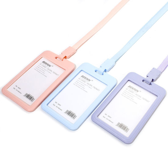 Image de 12 Pcs Protèges Cartes Simple en Polyester & PVC Rectangle Multicolore