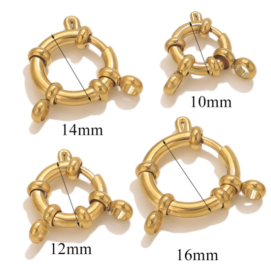 Image de 2 Pcs Fermoirs à Ressort en 316 Acier Inoxydable Rond Multicolore