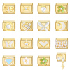 Picture of 304 Stainless Steel Italian Charm Links For DIY Bracelet Jewelry Making Gold Plated Rectangle Imitation Pearl 10mm x 9mm