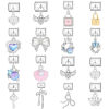 Picture of 1 Piece 304 Stainless Steel Italian Charm Links For DIY Modular Bracelet Watch Jewelry Making, With Zinc Alloy Pendant Lock Bowknot Multicolor Silver Tone 10mm x 9mm