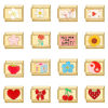 Picture of 304 Stainless Steel Stylish Italian Charm Links For DIY Bracelet Jewelry Making Gold Plated Rectangle 10mm x 9mm