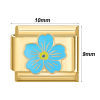 Picture of 304 Stainless Steel Stylish Italian Charm Links For DIY Bracelet Jewelry Making Gold Plated Rectangle 10mm x 9mm