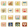 Picture of 304 Stainless Steel Italian Charm Links For DIY Bracelet Jewelry Making Gold Plated Rectangle Flower 10mm x 9mm