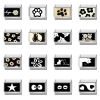Picture of 304 Stainless Steel Exquisite Italian Charm Links For DIY Bracelet Jewelry Making Silver Tone Rectangle Paw Print 10mm x 9mm