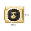 Picture of 304 Stainless Steel Italian Charm Links For DIY Bracelet Jewelry Making Gold Plated Rectangle Heart 10mm x 9mm